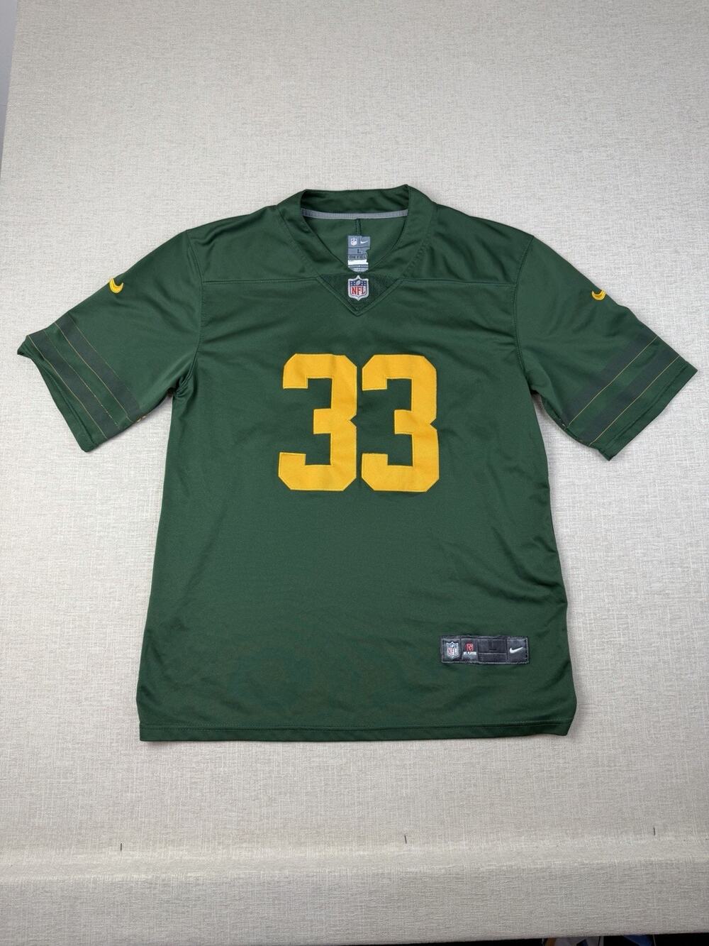 Nike NFL Green Bay Packers Aaron Jones #33 On Field Jersey Men’s Large Green